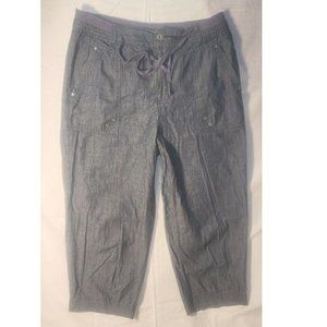 White Stag Ladie's cropped denim pants w/elastic waist in size 18